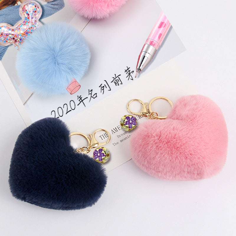Wholesale Heart Plush Keychain